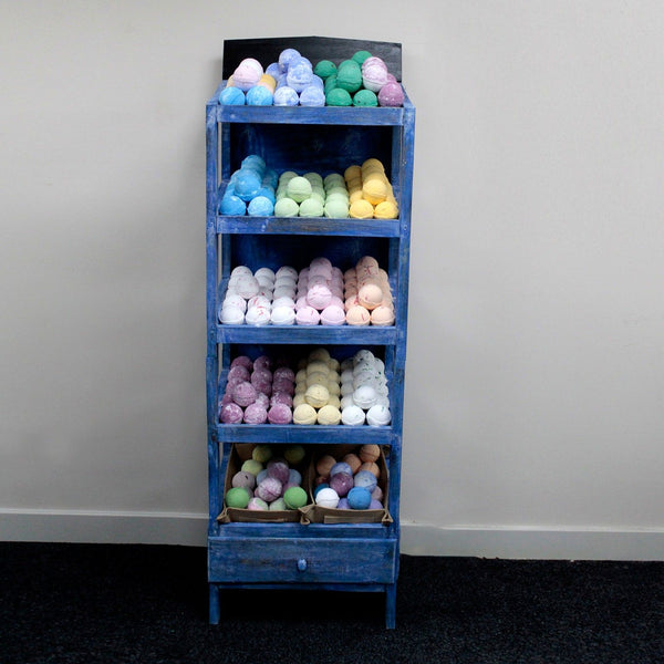 Bath Bomb 5 Shelf Display - Barniz Azul