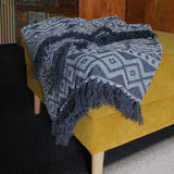 Mantas Boho Comfort - 125x150cm - Gris Geométrico