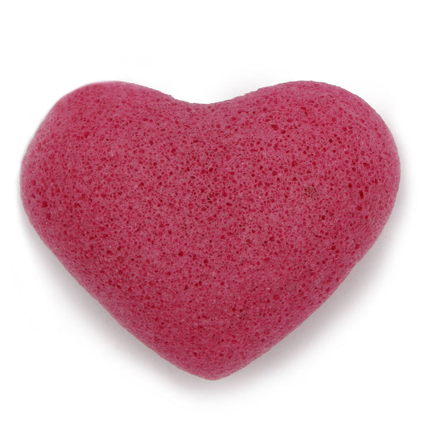 Esponja konjac corazón rosa