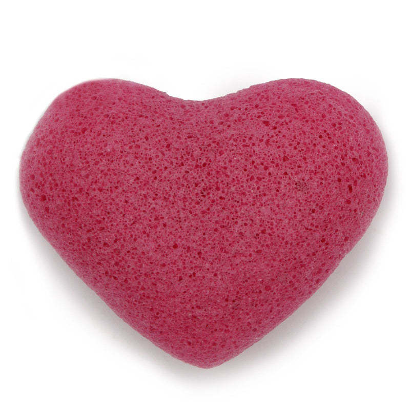 Esponja konjac corazón rosa