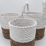 Juego de cestas de algas marinas - Blanco natural
