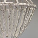 Candelabro de gota grande de macramé - Natural