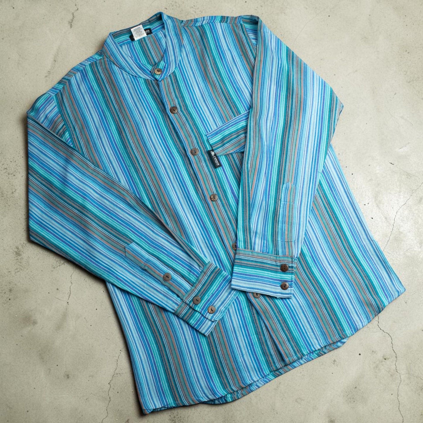 Nomad Sari Grandad Camisa - Turquesa - XL