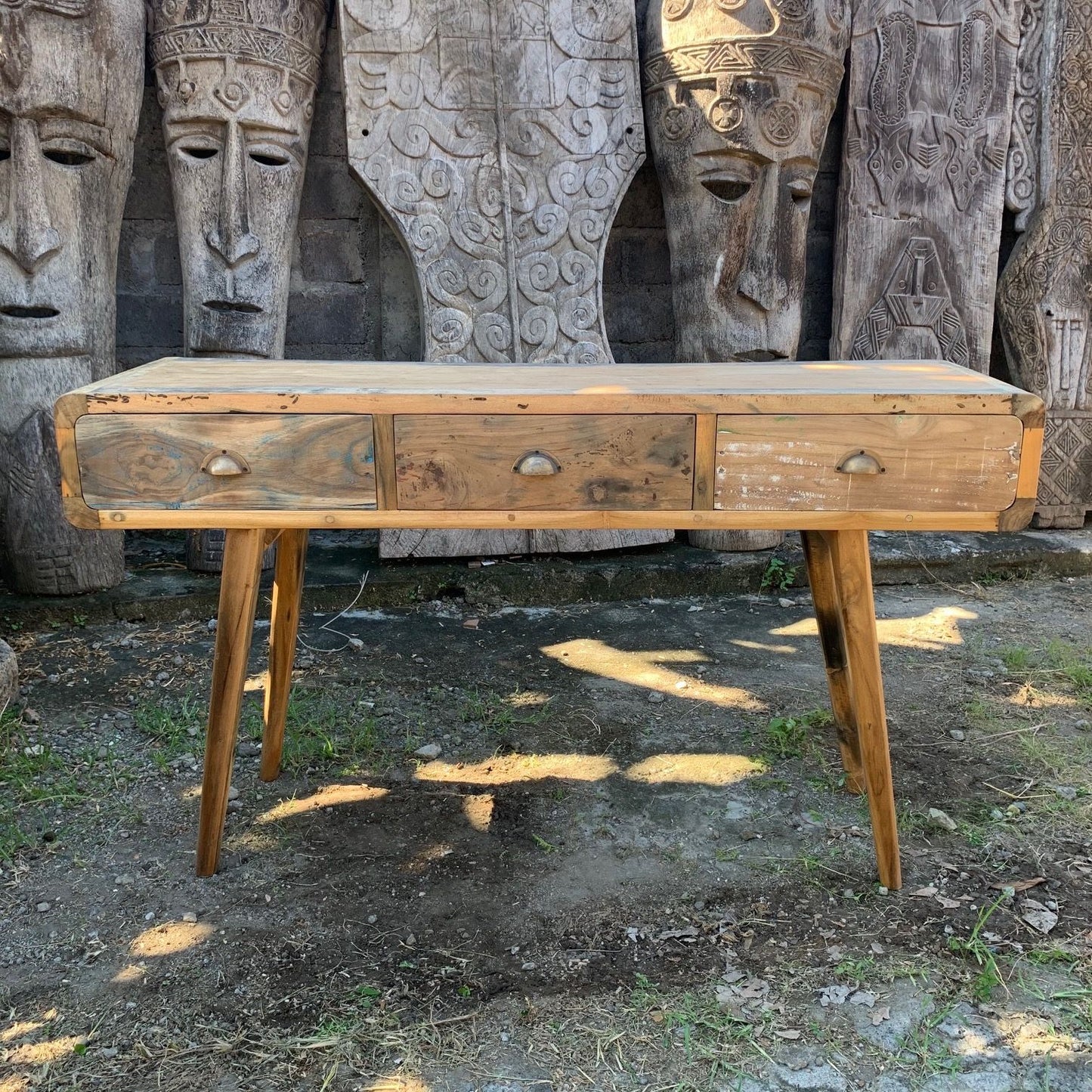 Mesa consola - Madera reciclada - 150x50x80cm