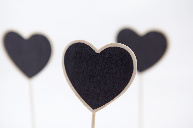 Mini pizarra Corazón en pie