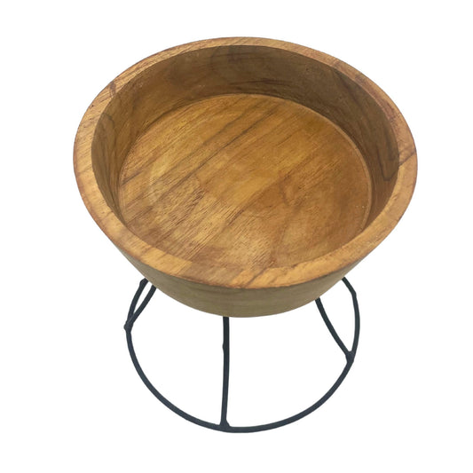 Elevated Teak Bowl 15cm