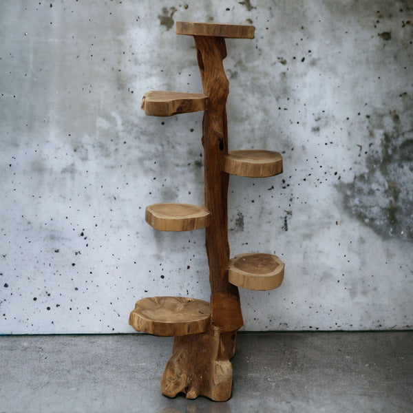 Teca natural 6 estanteria 120cm altura