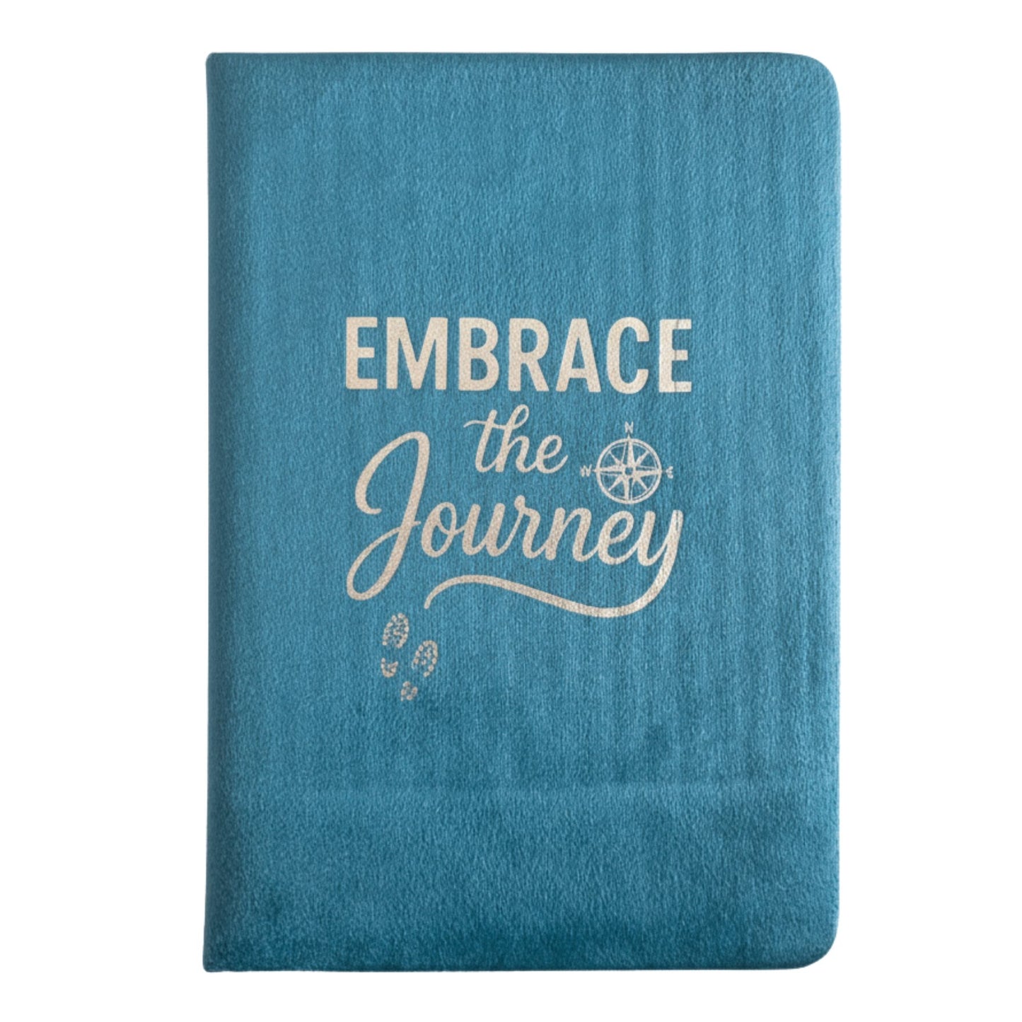 Cuaderno Terciopelo Azul Claro 80 Páginas - Embrace the Journey