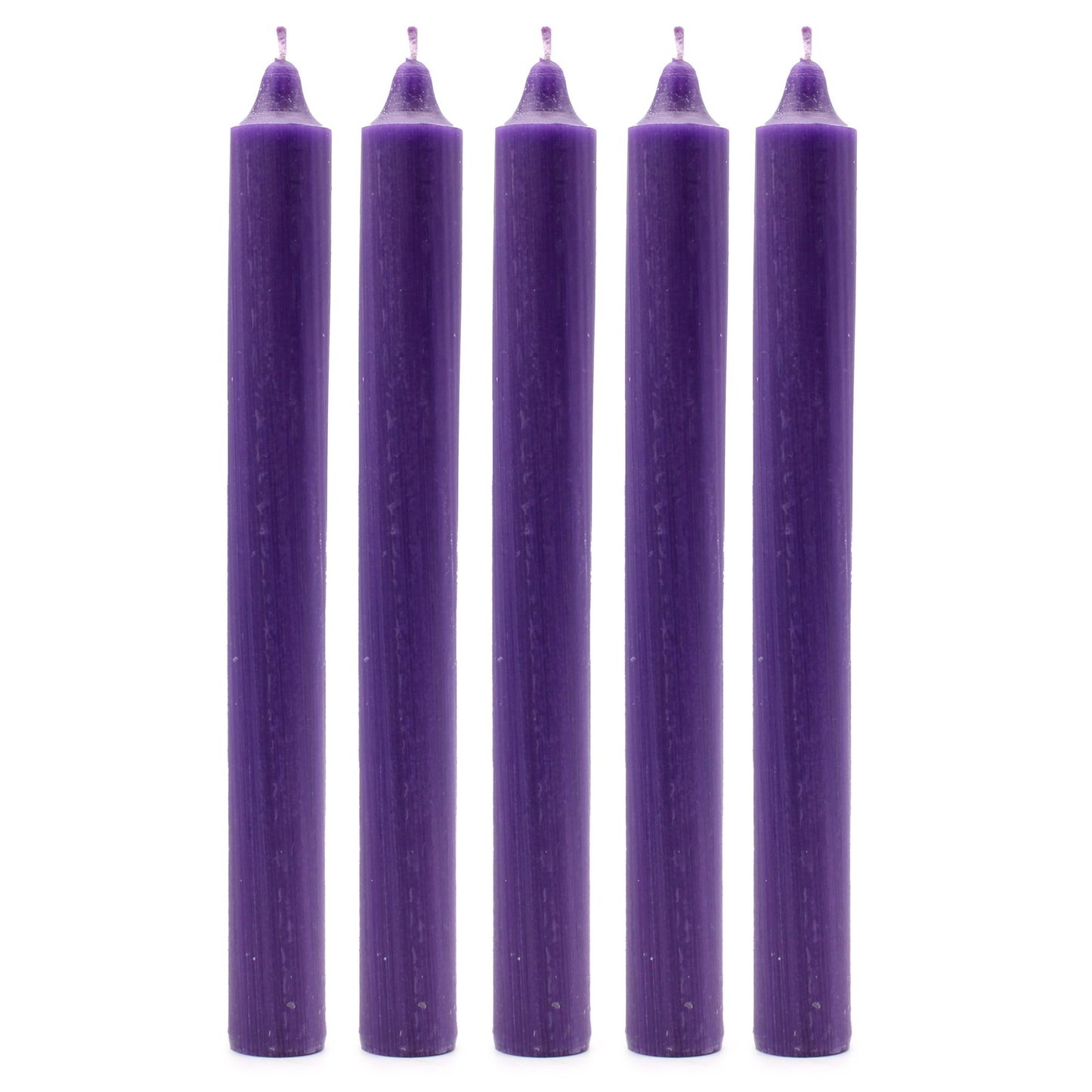 Juego de Velas de Mesa de Color Sólido - Pack de 21 - Violeta Rústico