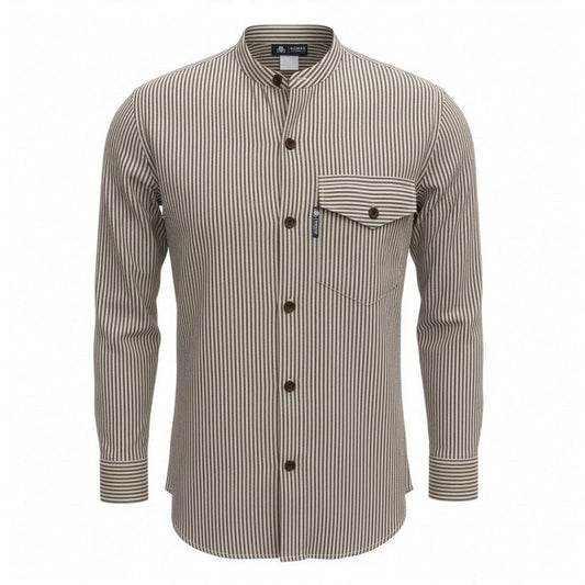 Nomad Sari Camisa Grandad - Gris Piedra - XL