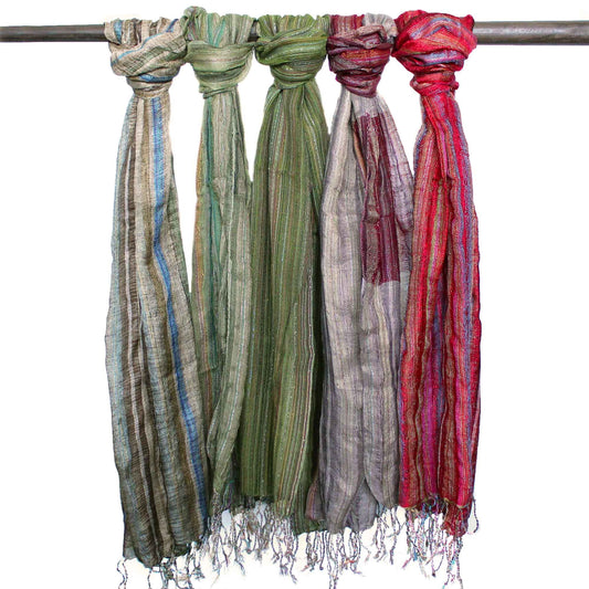 Bufandas bohemias indias - 50x180cm - Verdes al azar - 1 unidad