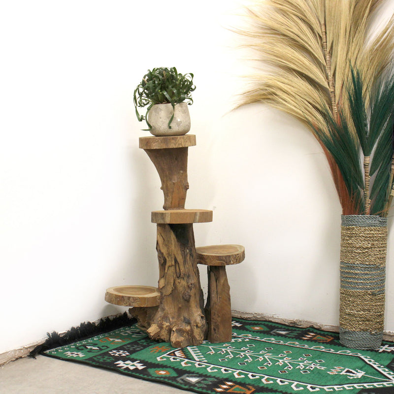 Teca natural 4 estanteria 75cm altura