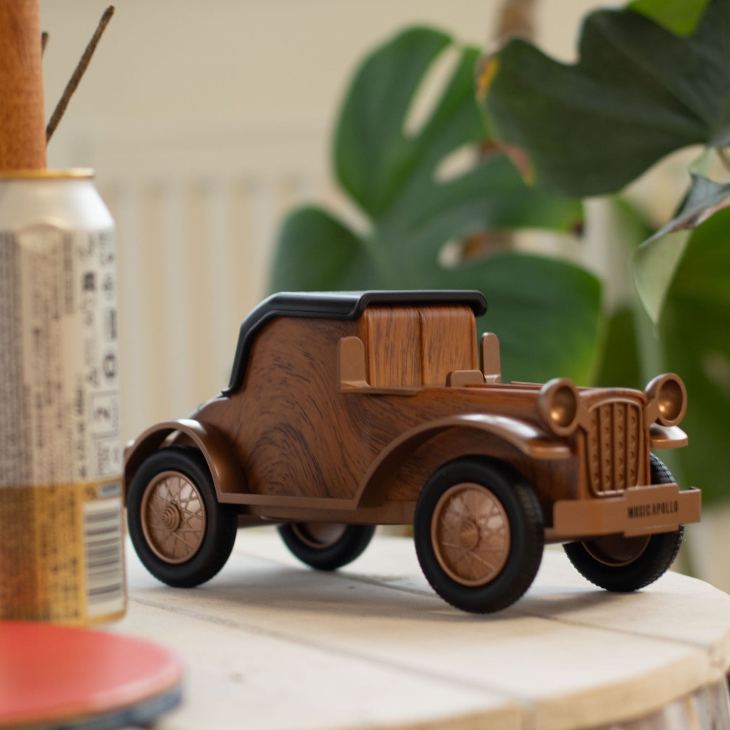 Altavoz clásico para coche vintage y soporte para teléfono - Bluetooth - 5 vatios