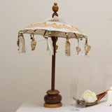 Sombrilla Bali Decoracion de Hogar - Lona - Decoración Dorada - 40cm