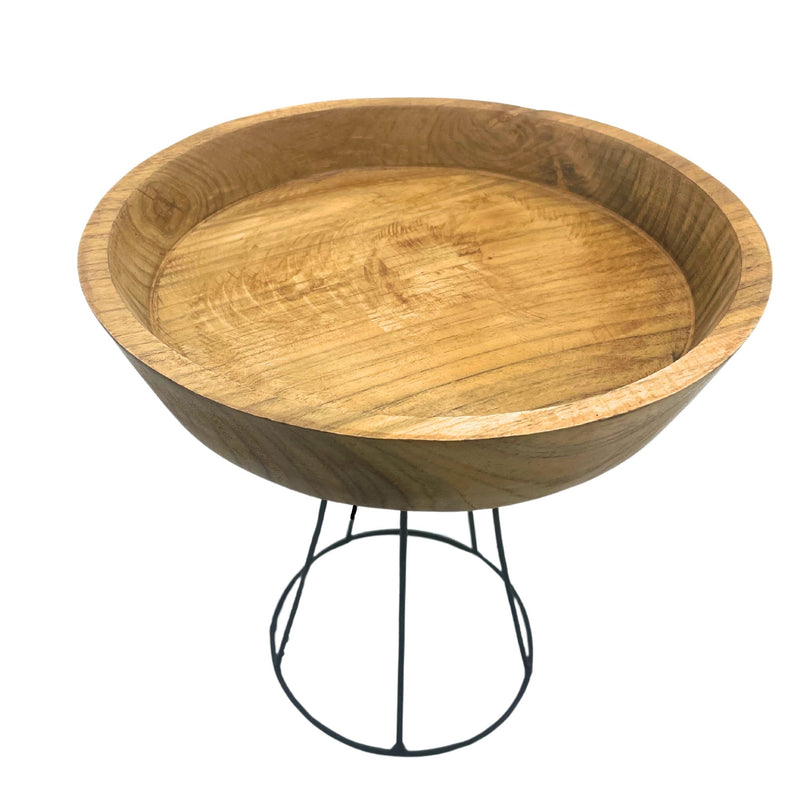 Elevated Teak Bowl 25cm