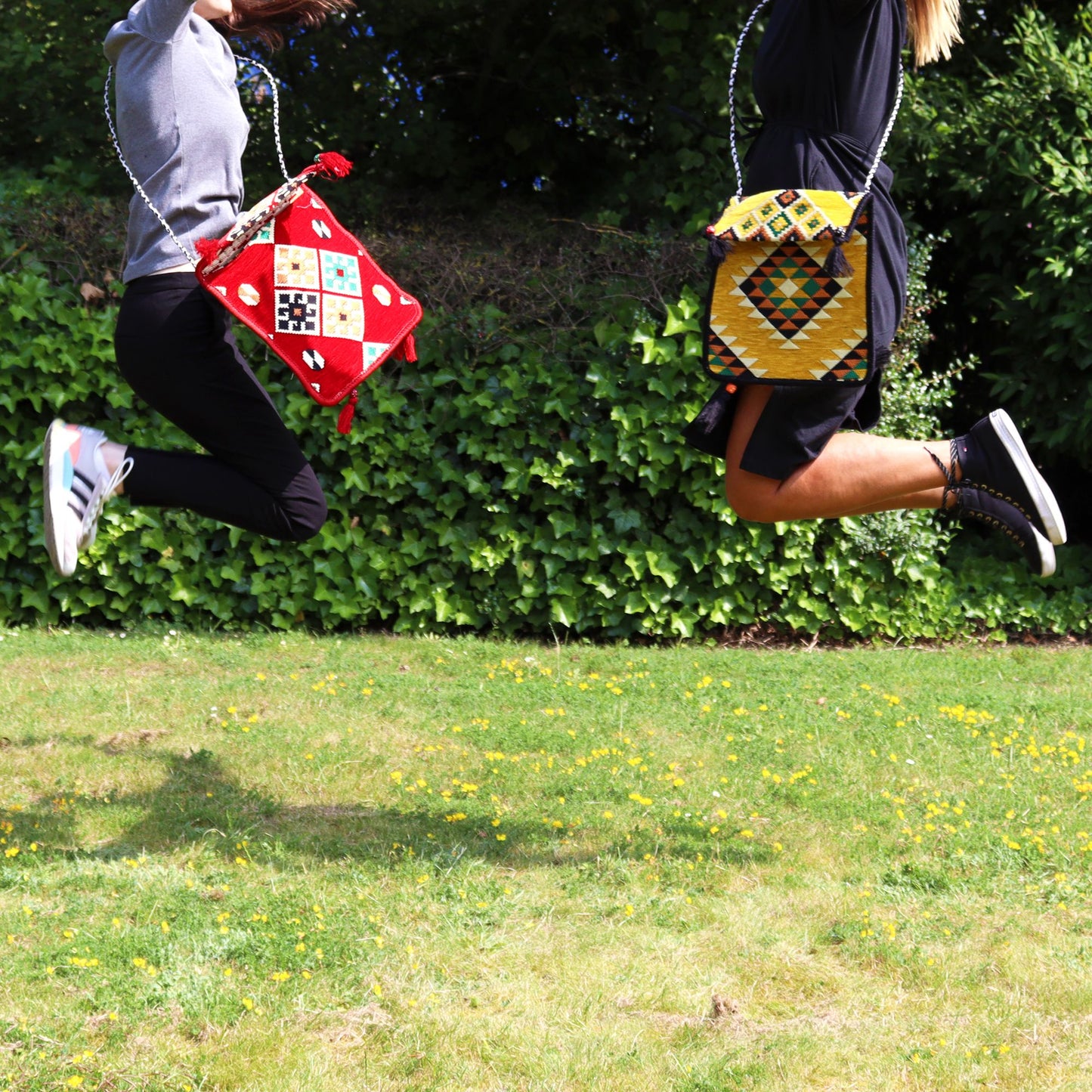 Bolso bandolera rojo Kilim Festival