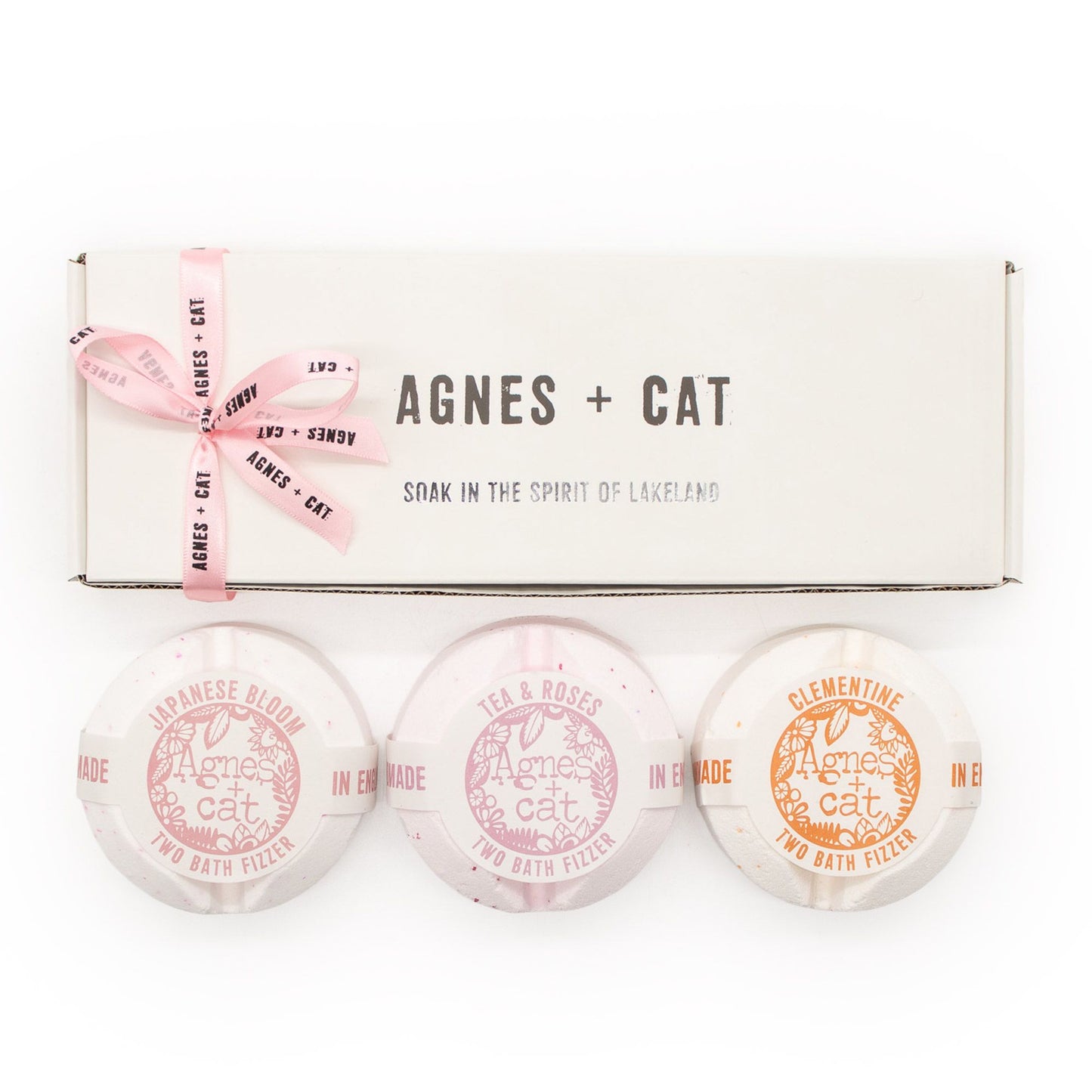 Conjunto de regalo de bombas de baño floral y cítricas de Agnes + Cat