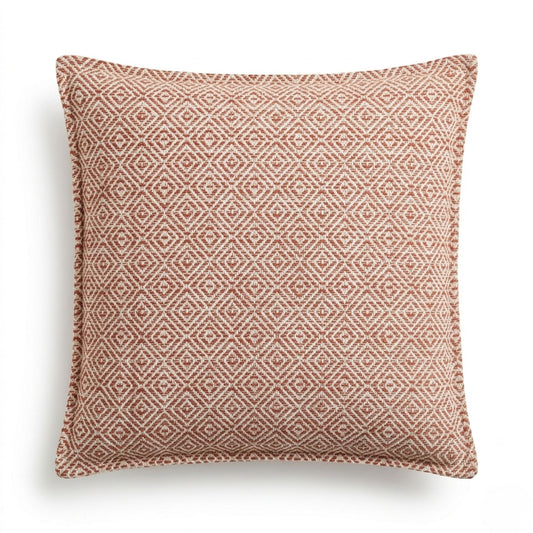 Funda de cojín clásica - Cuadrados burdeos - 45x45 cm