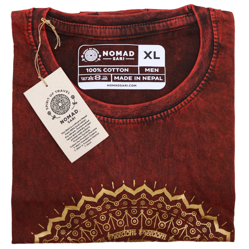 Camiseta Nomad Sari pequeña - Mandala - Granate