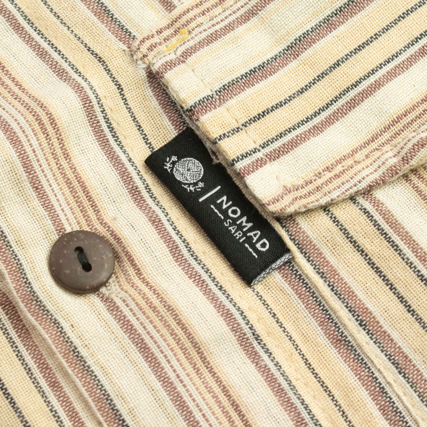 Nomad Sari Grandad Shirt - Marrón Beige - Grande