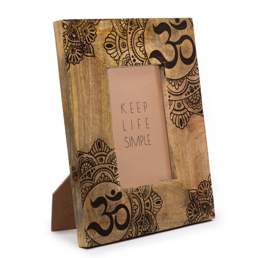 Marco de Madera de Mango (para 10x15cm) 26x20x2cm - Mandala Negro