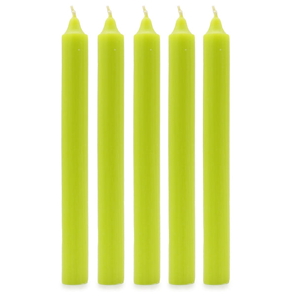 Velas a granel de color sólido - Verde lima rústico - Paquete de 10