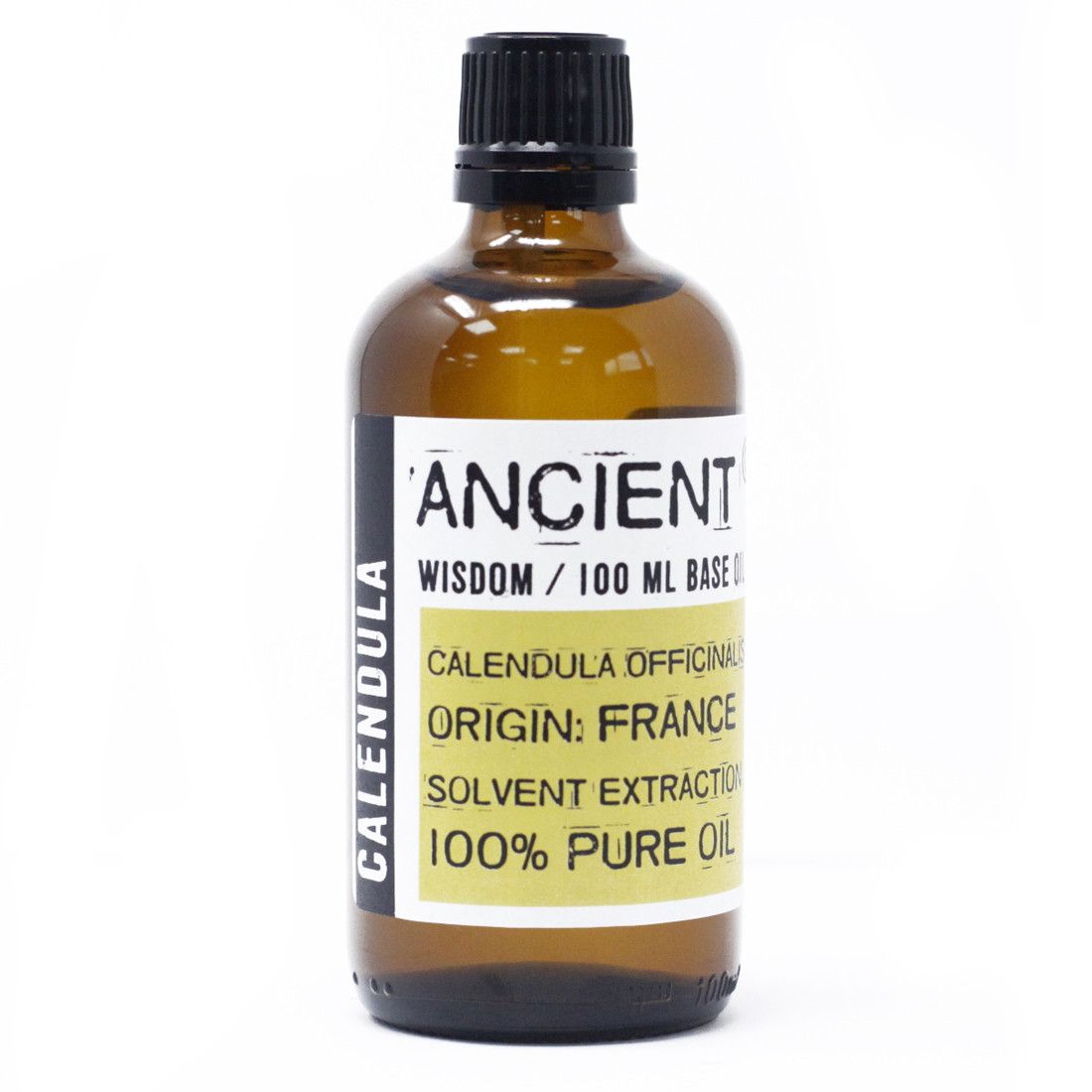 Aceite de caléndula puro, 100 ml, frasco ámbar, extracción por solvente, origen Francia.