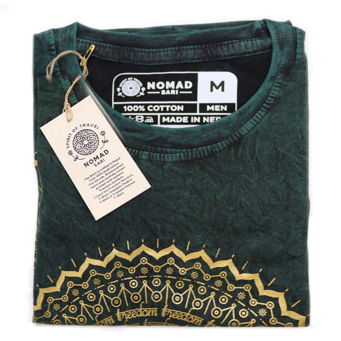 Camiseta Nomad Sari Pequeña - Mandala - Verde