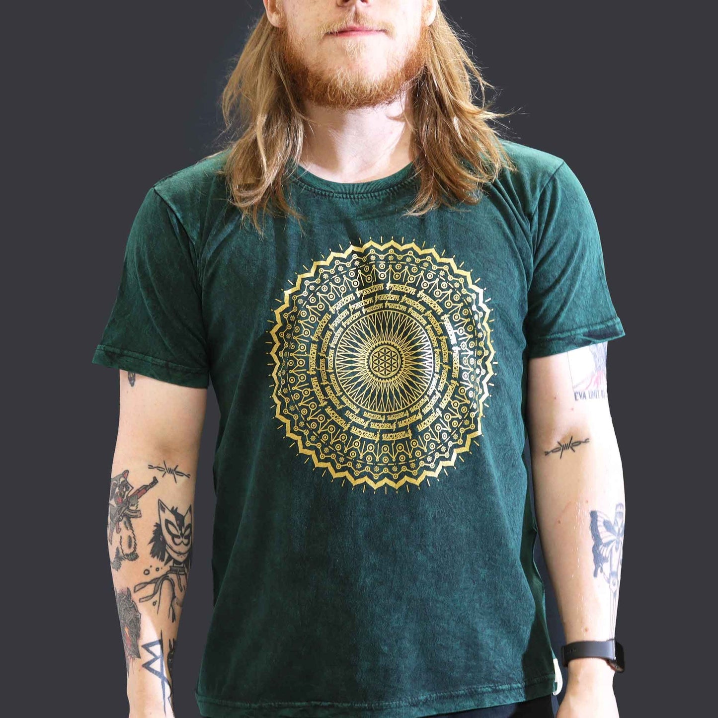 Camiseta Nomad Sari Pequeña - Mandala - Verde