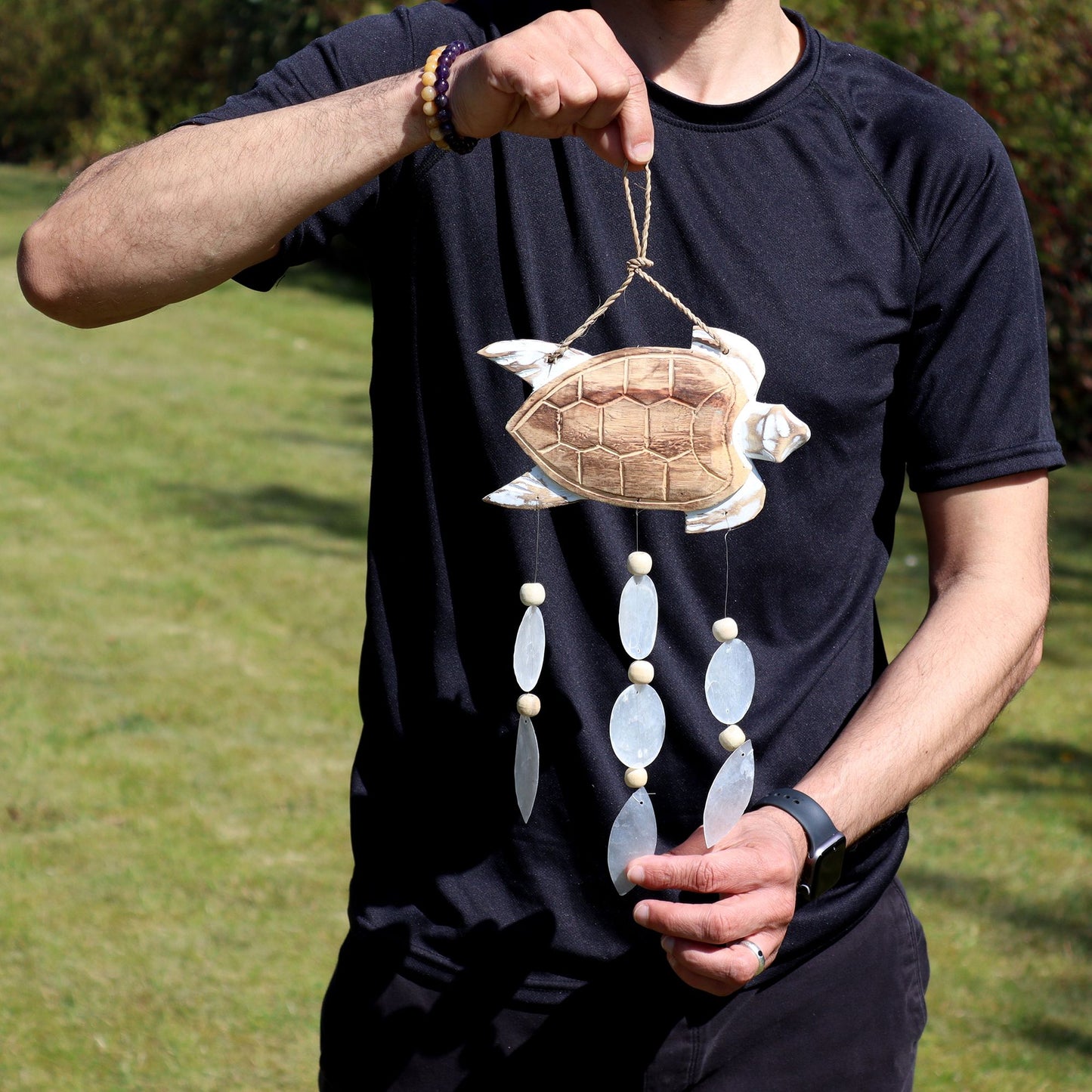 Talla de Tortuga en Blanco Lavado y Gota Natural