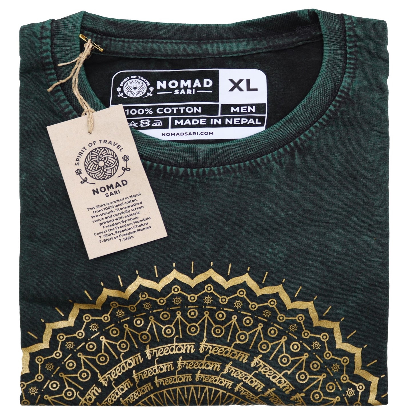 Camiseta Nomad Sari Pequeña - Mandala - Verde