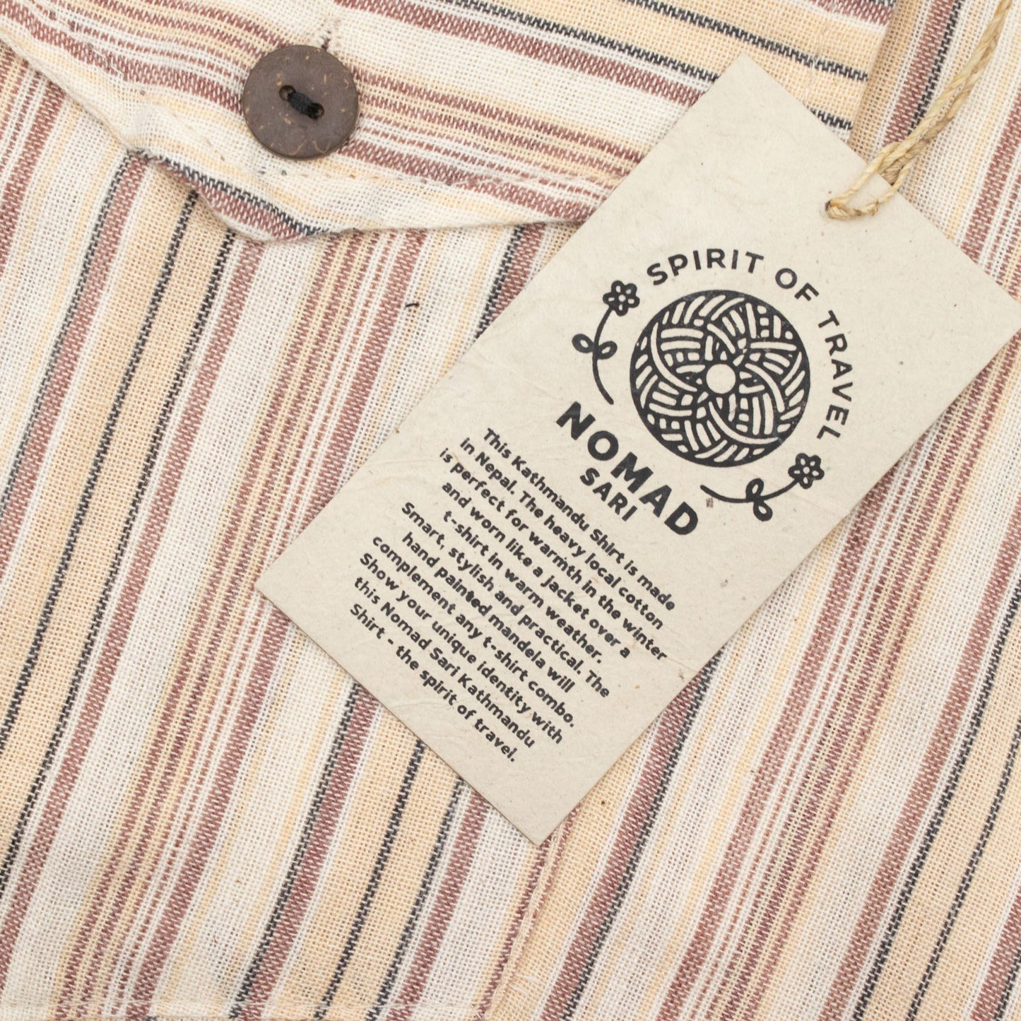 Nomad Sari Camisa de abuelo - marrón beige - XL