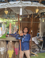 Sombrilla de Patio de Bali - Algodón - Decoración Naranja - 2m
