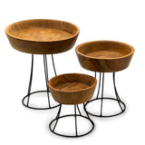 Elevated Teak Bowl 25cm