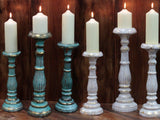 Soporte de vela mediano - oro blanco