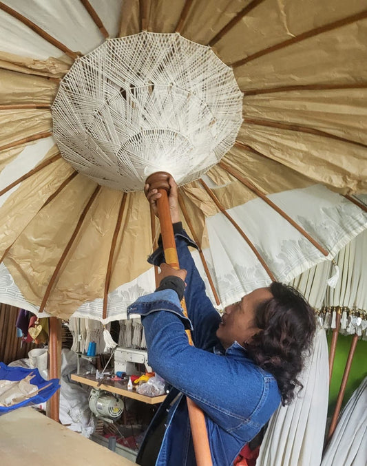 Sombrilla Bali Decoracion de Hogar - Algodón - Decoración Turquesa - 2m