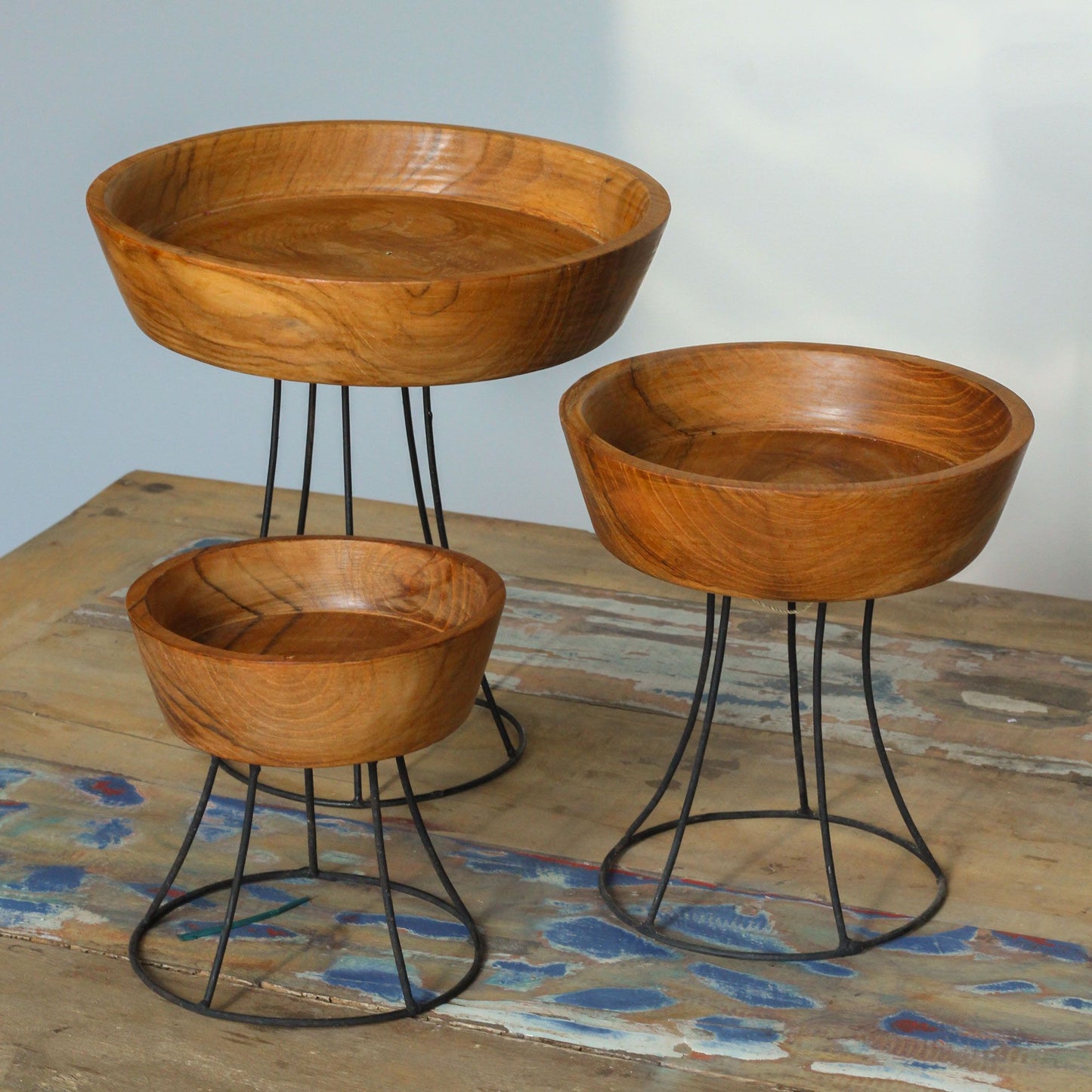 Elevated Teak Bowl 25cm