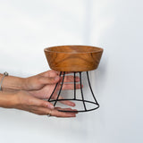 Elevated Teak Bowl 25cm