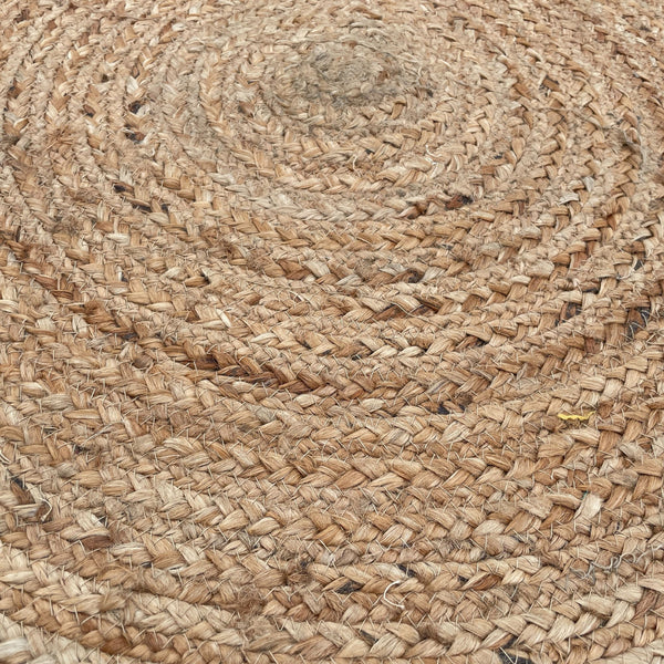 Alfombra redonda de yute suave 90 cm