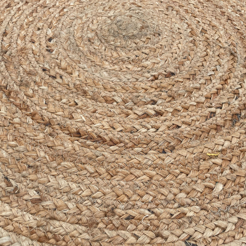 Alfombra redonda de yute suave 90 cm