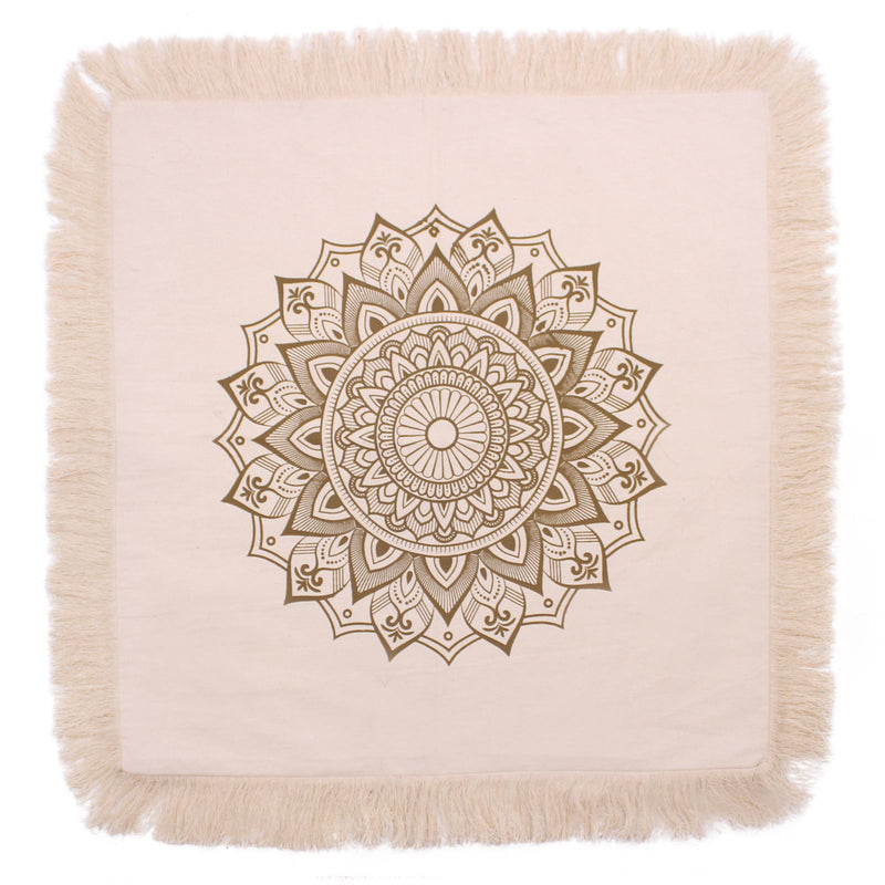 Cojín Lotus Mandala - 60x60cm - bronce
