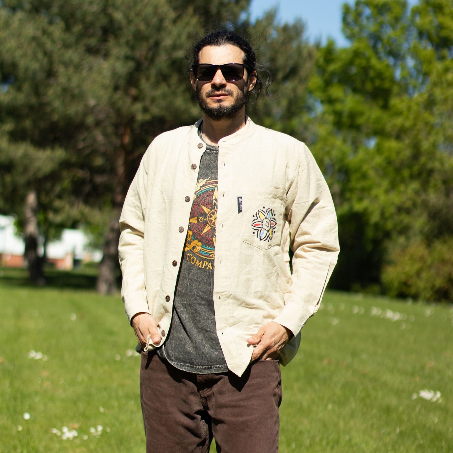Nomad Sari Kathmandu Camisa - Piedra - XL