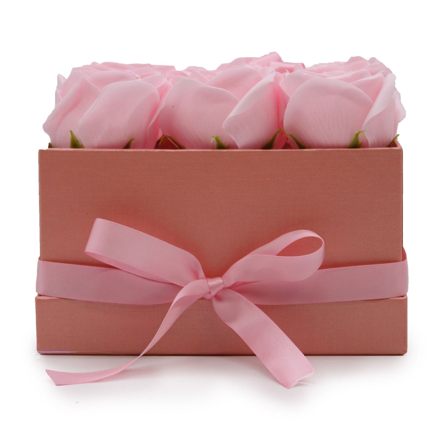 Caja de Regalo - Flor de Jabón  9 Rosas Rosas - cuadrado