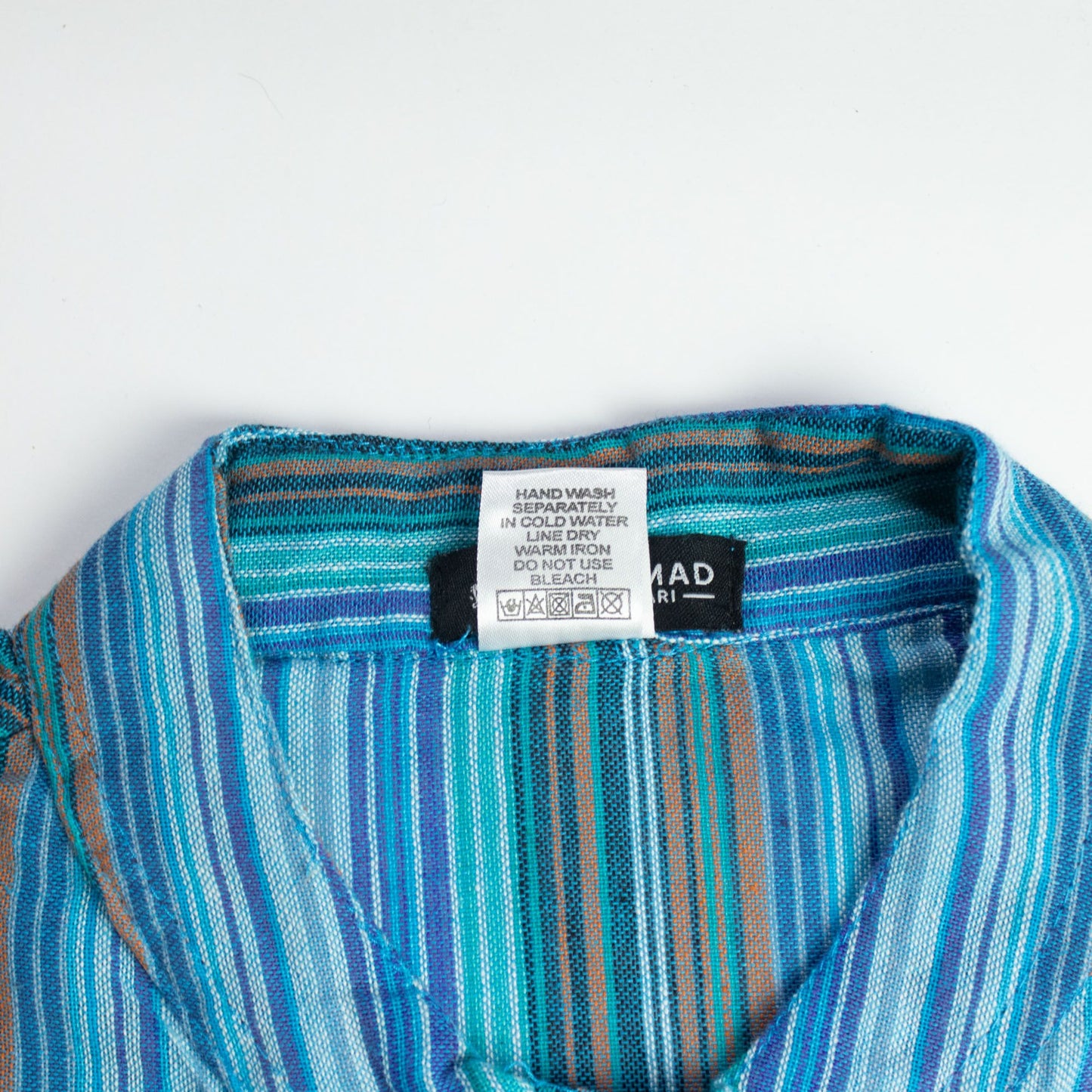 Nomad Sari Grandad Shirt - Turquesa - Mediano