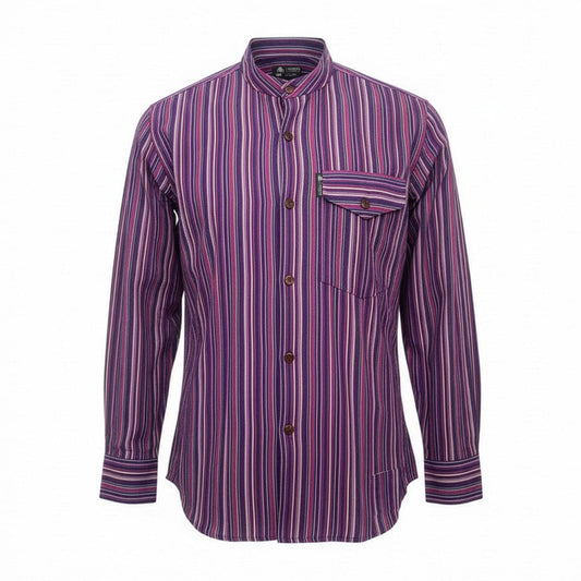 Nomad Sari Abuelo Camisa - Negro Púrpura - Mediano