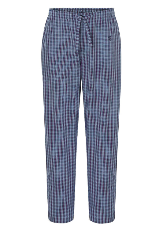 Pantalón Pijama Hombre Largo Algodón Popelín Cuadros - Rojo 8977_90