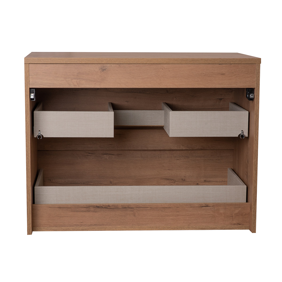 Mueble de baño Madison Top interior de cajones acabado textil nude