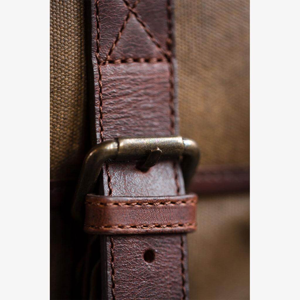 Olive Green Waxed Canvas Camera Bag handcrafted with premium materials