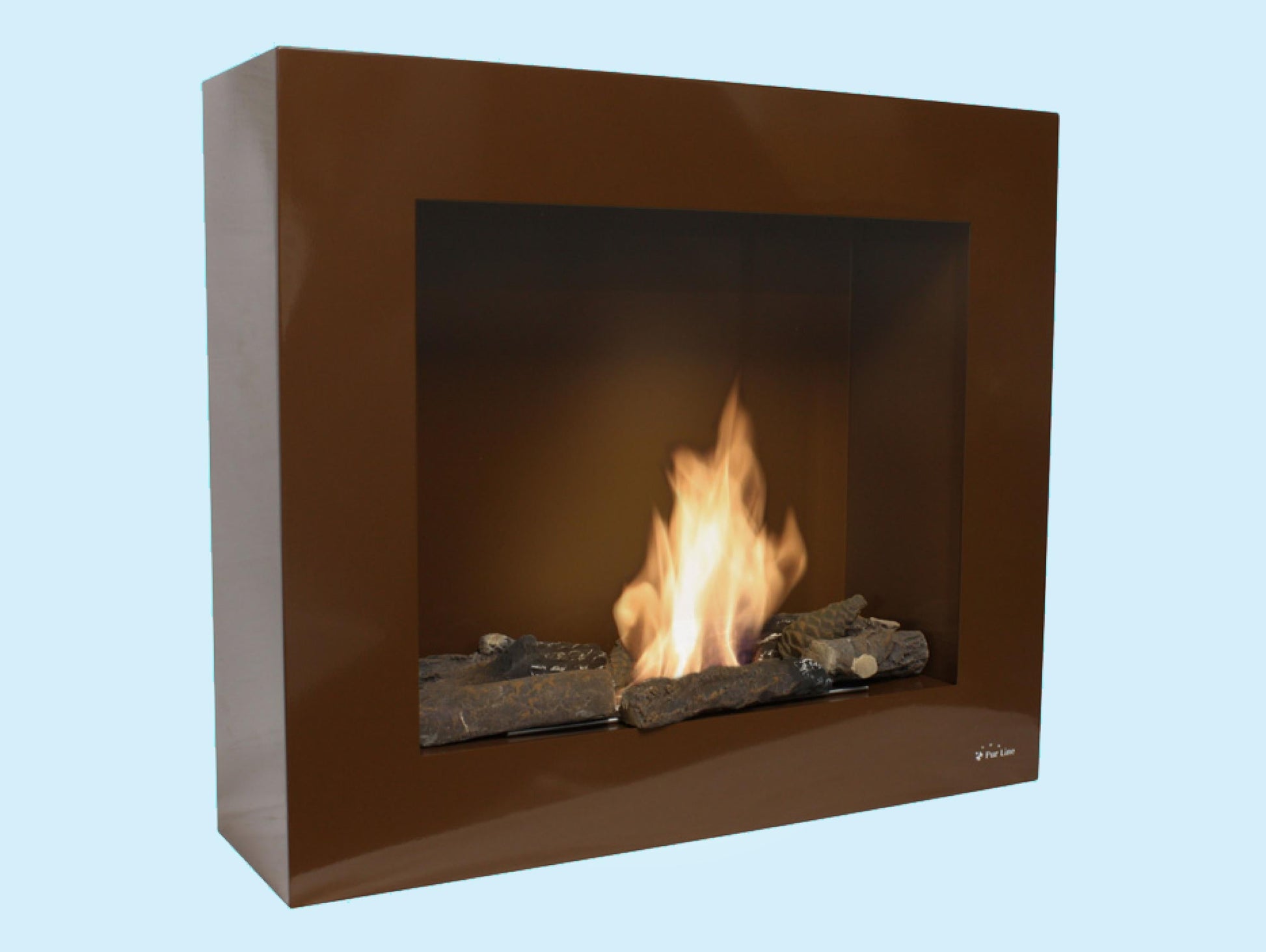 biochimenea elegante marrón para salón o dormitorio