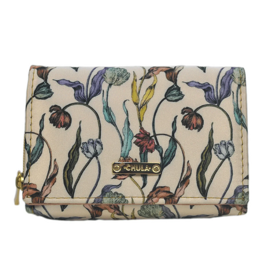Cartera Mediana para Mujer Dalia Peonia Floral Cuero Vegano | CHULA Tulum